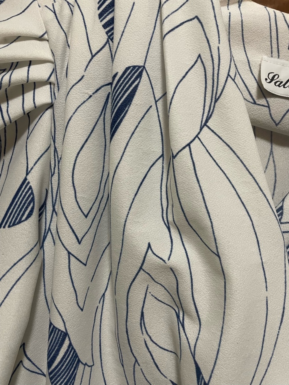 Vintage Sally Lou White & Navy Dress - Picture 5 of 5
